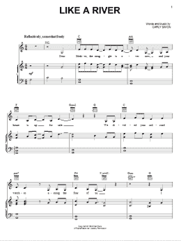 page one of Like A River (Piano, Vocal & Guitar Chords (Right-Hand Melody))