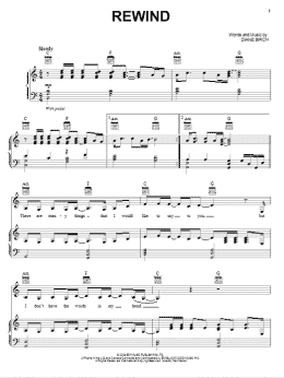 page one of Rewind (Piano, Vocal & Guitar Chords (Right-Hand Melody))