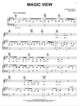 page one of Magic View (Piano, Vocal & Guitar Chords (Right-Hand Melody))