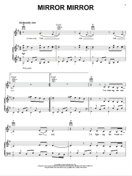 page one of Mirror Mirror (Piano, Vocal & Guitar Chords (Right-Hand Melody))