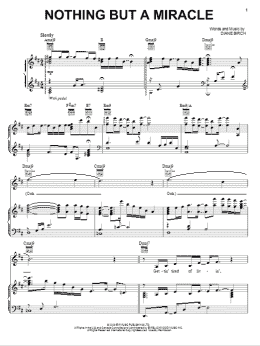 page one of Nothing But A Miracle (Piano, Vocal & Guitar Chords (Right-Hand Melody))