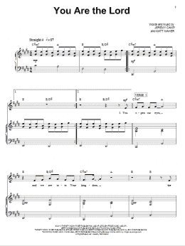 page one of You Are The Lord (Piano, Vocal & Guitar Chords (Right-Hand Melody))