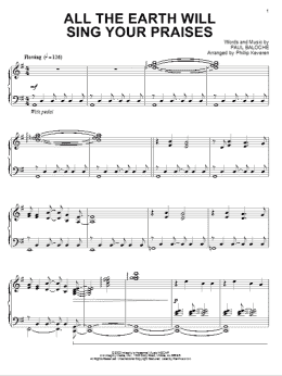 page one of All The Earth Will Sing Your Praises [Jazz version] (arr. Phillip Keveren) (Piano Solo)