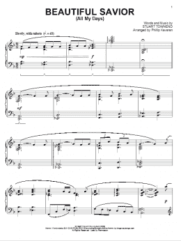 page one of Beautiful Savior (All My Days) [Jazz version] (arr. Phillip Keveren) (Piano Solo)