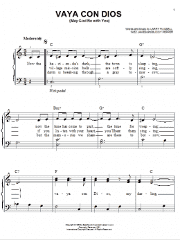 page one of Vaya Con Dios (May God Be With You) (Easy Piano)