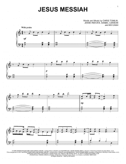 page one of Jesus Messiah (Piano Solo)