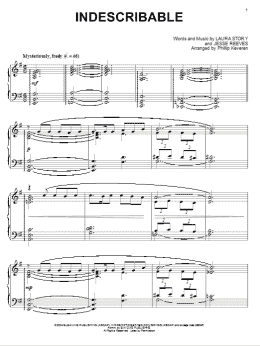 page one of Indescribable [Jazz version] (arr. Phillip Keveren) (Piano Solo)