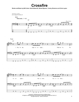 page one of Crossfire (Bass Guitar Tab)