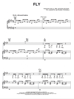 page one of Fly (Piano, Vocal & Guitar Chords (Right-Hand Melody))