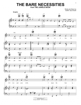 page one of The Bare Necessities (Piano, Vocal & Guitar Chords (Right-Hand Melody))