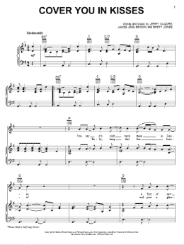 page one of Cover You In Kisses (Piano, Vocal & Guitar Chords (Right-Hand Melody))
