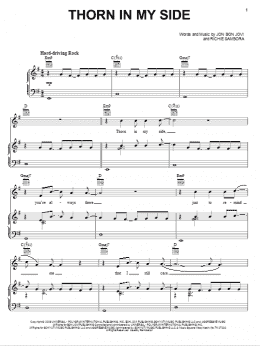 page one of Thorn In My Side (Piano, Vocal & Guitar Chords (Right-Hand Melody))