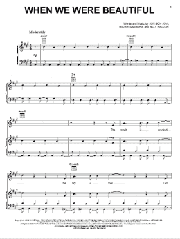 page one of When We Were Beautiful (Piano, Vocal & Guitar Chords (Right-Hand Melody))
