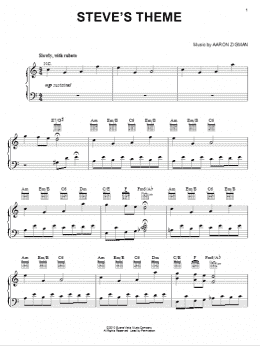page one of Steve's Theme (from The Last Song) (Piano Solo)