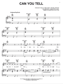 page one of Can You Tell (Piano, Vocal & Guitar Chords (Right-Hand Melody))