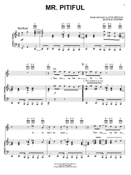 page one of Mr. Pitiful (Piano, Vocal & Guitar Chords (Right-Hand Melody))