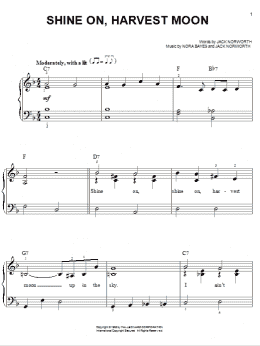 page one of Shine On, Harvest Moon (Easy Piano)