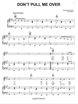 page one of Don't Pull Me Over (Piano, Vocal & Guitar Chords (Right-Hand Melody))