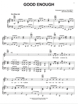 page one of Good Enough (Piano, Vocal & Guitar Chords (Right-Hand Melody))