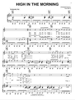 page one of High In The Morning (Piano, Vocal & Guitar Chords (Right-Hand Melody))