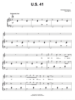 page one of U.S. 41 (Piano, Vocal & Guitar Chords (Right-Hand Melody))