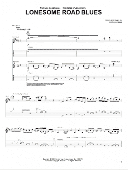 page one of Lonesome Road Blues (Guitar Tab)