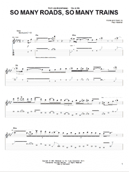 page one of So Many Roads, So Many Trains (Guitar Tab)