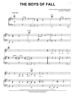 page one of The Boys Of Fall (Piano, Vocal & Guitar Chords (Right-Hand Melody))