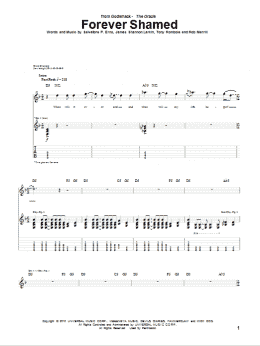 page one of Forever Shamed (Guitar Tab)