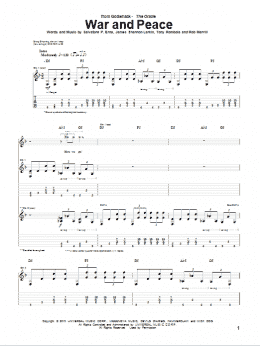 page one of War And Peace (Guitar Tab)
