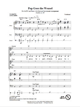 page one of Pop Goes The Weasel (SATB Choir)