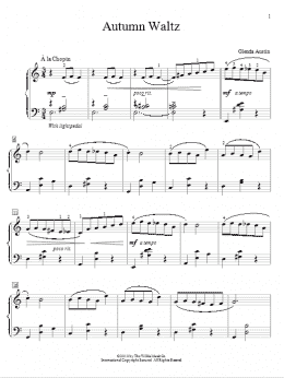 page one of Autumn Waltz (Educational Piano)