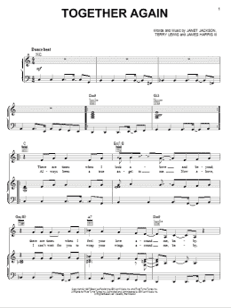 page one of Together Again (Piano, Vocal & Guitar Chords (Right-Hand Melody))