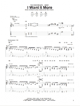 page one of I Want It More (Guitar Tab)