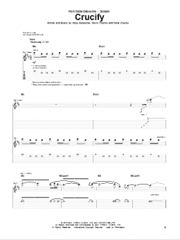 page one of Crucify (Guitar Tab)