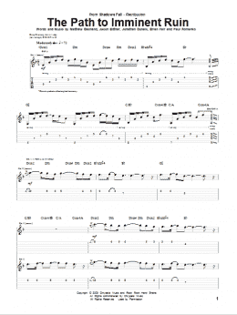 page one of The Path To Imminent Ruin (Guitar Tab)