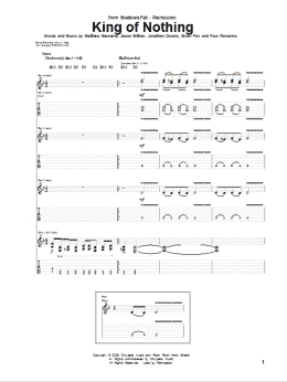 page one of King Of Nothing (Guitar Tab)