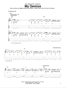 page one of My Demise (Guitar Tab)