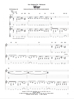 page one of War (Guitar Tab)