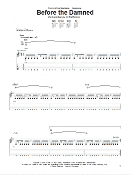 page one of Before The Damned (Guitar Tab)