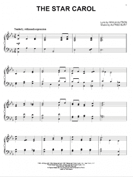 page one of The Star Carol (Piano Solo)