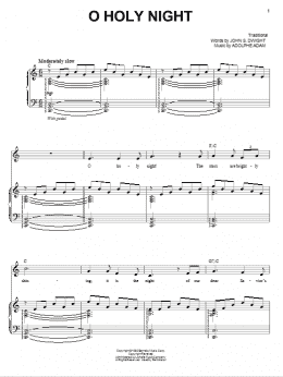 page one of O Holy Night (Piano & Vocal)