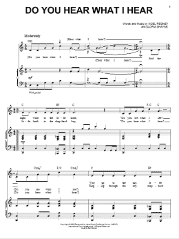 page one of Do You Hear What I Hear (Piano & Vocal)