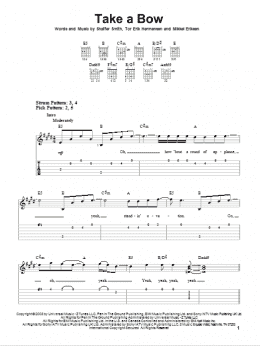 page one of Take A Bow (Easy Guitar Tab)