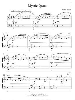 page one of Mystic Quest (Educational Piano)