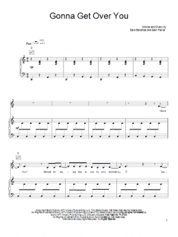 page one of Gonna Get Over You (Piano, Vocal & Guitar Chords (Right-Hand Melody))