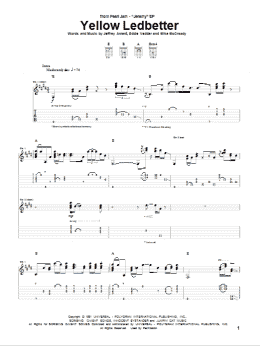 page one of Yellow Ledbetter (Guitar Tab)