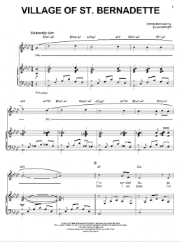 page one of Village Of St. Bernadette (Piano & Vocal)