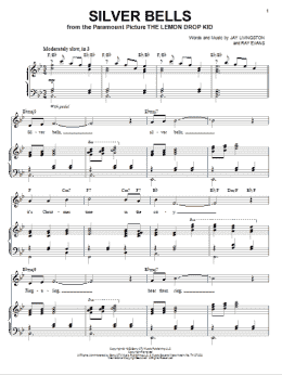 page one of Silver Bells (Piano & Vocal)