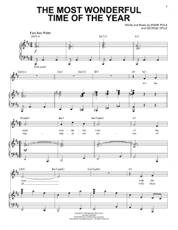 page one of The Most Wonderful Time Of The Year (Piano & Vocal)